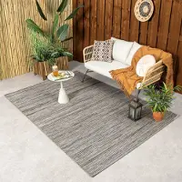 NATURL. Tapis d'extérieur - Torres Gris Foncé/Chiné | 200x290 cm | Rectangulaire |