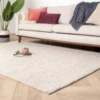 Studio Clarice Tapis en laine - Brilliant Crème/Blanc | 160x240 cm | Rectangulaire | Tissage plat