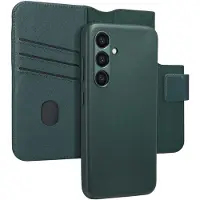 Accezz Étui de télephone portefeuille en cuir 2-en-1 avec MagSafe Samsung Galaxy S24 - Cedar Green