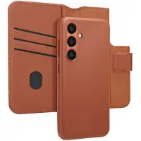 Accezz Étui de télephone portefeuille en cuir 2-en-1 avec MagSafe Samsung Galaxy S24 - Sienna Brown