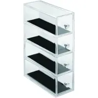 IDesign Tower iDesign Clarity pour Bijoux avec 4 Tiroirs Transparent (6,6 x 17,7 x 25,2 cm)