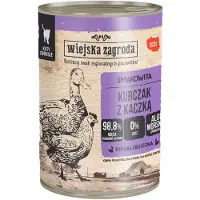 Wiejska zagroda Poulet et canard 12 x 400 g – nourriture humide pour chats adultes