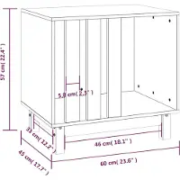 vidaXL Niche pour chien Blanc 60x45x57 cm Pin massif