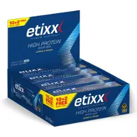 Etixx High Protein Protein Bars Box Cookies&cream 55g 12 Units Blanc,Bleu