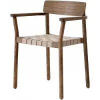 &tradition Betty TK9 Fauteuil Smoked Oak - Natural Linen