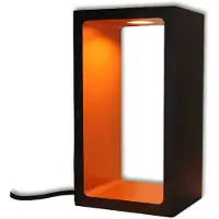 Artdelight Lampe de table design Corridor noir avec du cuivre rouge