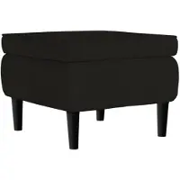 vidaXL Tabouret avec pieds en bois Noir Velours