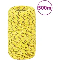 vidaXL Corde de bateau Jaune 2 mm 500 m Polypropylène