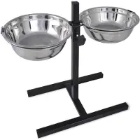 vidaXL Support réglable avec 2 bols de 41 L pour chien
