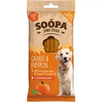 Soopa Jumbo Dental bâtonnets à la carotte et au potiron pour chien