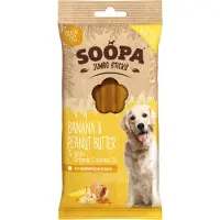 Soopa Jumbo Dental bâtonnets à la banane et au beurre de cacahuète pour chien