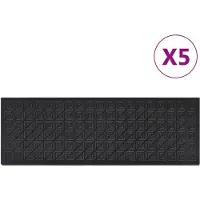 vidaXL Marches d'escalier 5 pcs 25x75 cm caoutchouc