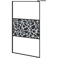vidaXL Paroi de douche pour douche à l'italienne 115x195 cm ESG design pierre noir