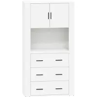 vidaXL Highboard Blanc Bois d'ingénierie