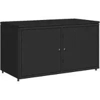 vidaXL Armoire de jardin noir 110x55x60,5 cm Poly rotin