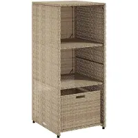 DKD Home Decor Armoire de jardin beige 50x55x115 cm Poly rotin