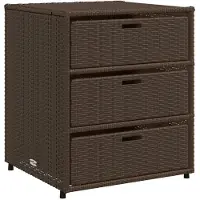 vidaXL Armoire de jardin brune 55x59x69 cm Poly rotin