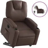 vidaXL Fauteuil relax releveur électrique marron similicuir