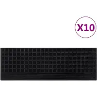 vidaXL Marches d'escalier 10 pcs 25x75 cm caoutchouc