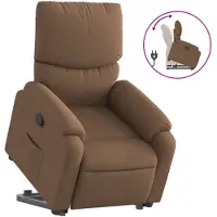 vidaXL Fauteuil relax avec releveur Marron Tissu