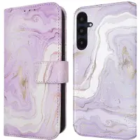 IMoshion Étui de télephone portefeuille Design pour Samsung Galaxy A55 - Purple Marble
