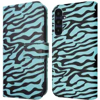 IMoshion Étui de télephone portefeuille Design Samsung Galaxy A35 - Black Blue Stripes