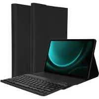 Accezz Clavier Bluetooth Keyboard Bookcase pour Samsung Galaxy Tab S10 FE / S9 FE - QWERTY / NL - Noir