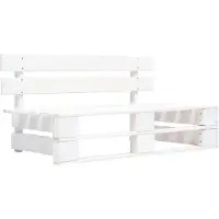 vidaXL Banc d'extérieur palettes bois blanc