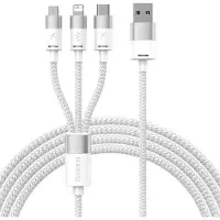 Baseus SUP0003349 Câble USB 1,2 m USB 3.2 Gen 1 (3.1 Gen 1) USB A USB C/Micro USB-A/Blanc éclair