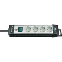 Brennenstuhl 1951540101 power extension 5 m 4 AC outlet(s) Indoor Black, White