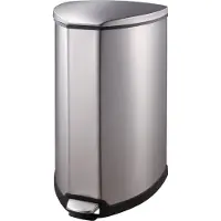 EKO Poubelle à pédale Grace 35 L Argenté mat