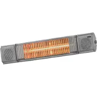 Eurom Heat and Beat avec Enceintes Bluetooth Gris