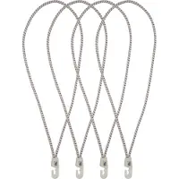 Proplus Attache de voile avec crochets en nylon. 4 pièces dans un sachet. 35cm. blanc