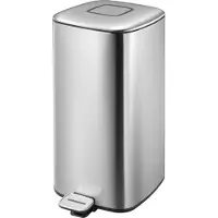EKO - Regent Poubelle à pédale 32 litres - Acier inoxydable Plastique - Acier inoxydable mat