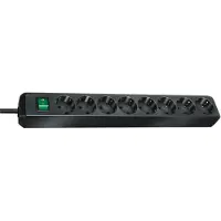 Brennenstuhl Eco-Line Multiprise avec interrupteur 8 prises noir 3m H05VV-F 3G1,5, 1159300018