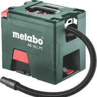 Metabo AS 18 L PC Aspirateur Universel / Aspirateur De Chantier À Batterie Li-Ion - Classe L - 7,5 L