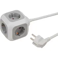 Brennenstuhl 1150100 Cube de prises ALEA-Power, 4x, gris clair