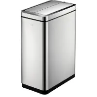 EKO - Deluxe Phantom Sensor Poubelle 45 litres - Stainless steel Polypropylene - Matt Edelstahl