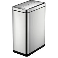 EKO - Deluxe Phantom Sensor Poubelle 20+20 litres - Stainless steel Polypropylene - Matt Edelstahl