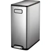 EKO - Ecofly Poubelle à pédale 30 litres - Acier inoxydable - Acier inoxydable mat
