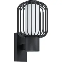 Eglo 98721 RAVELLO E27 Applique extérieure/plafonnier noir blanc IP44