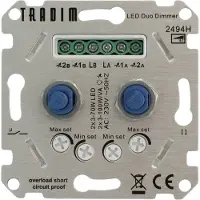 Tradim LED Duo muurdimmer 2494H incl. wisselschakeling 2x 3-100W (R,C)