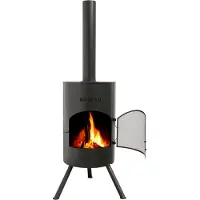 Bonfeu 4000 Cheminée de jardin BonTon 40 - Noir – 145 cm – 40 cm