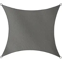 Living Outdoor Tissu d'ombrage Como Polyester Carré 5x5 m Gris