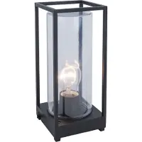 Lutec Lampe à poser extérieure FLAIR en tube de verre noir 6588801012