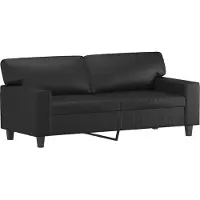 vidaXL Canapé à 2 places Noir 140 cm Similicuir