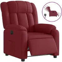vidaXL Fauteuil relax électrique vin rouge tissu