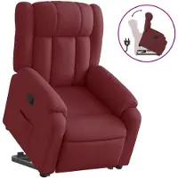 vidaXL Fauteuil relax avec releveur vin rouge Tissu