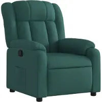 vidaXL Fauteuil relax vert foncé Tissu