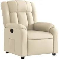 vidaXL Fauteuil relax Tissu Crème